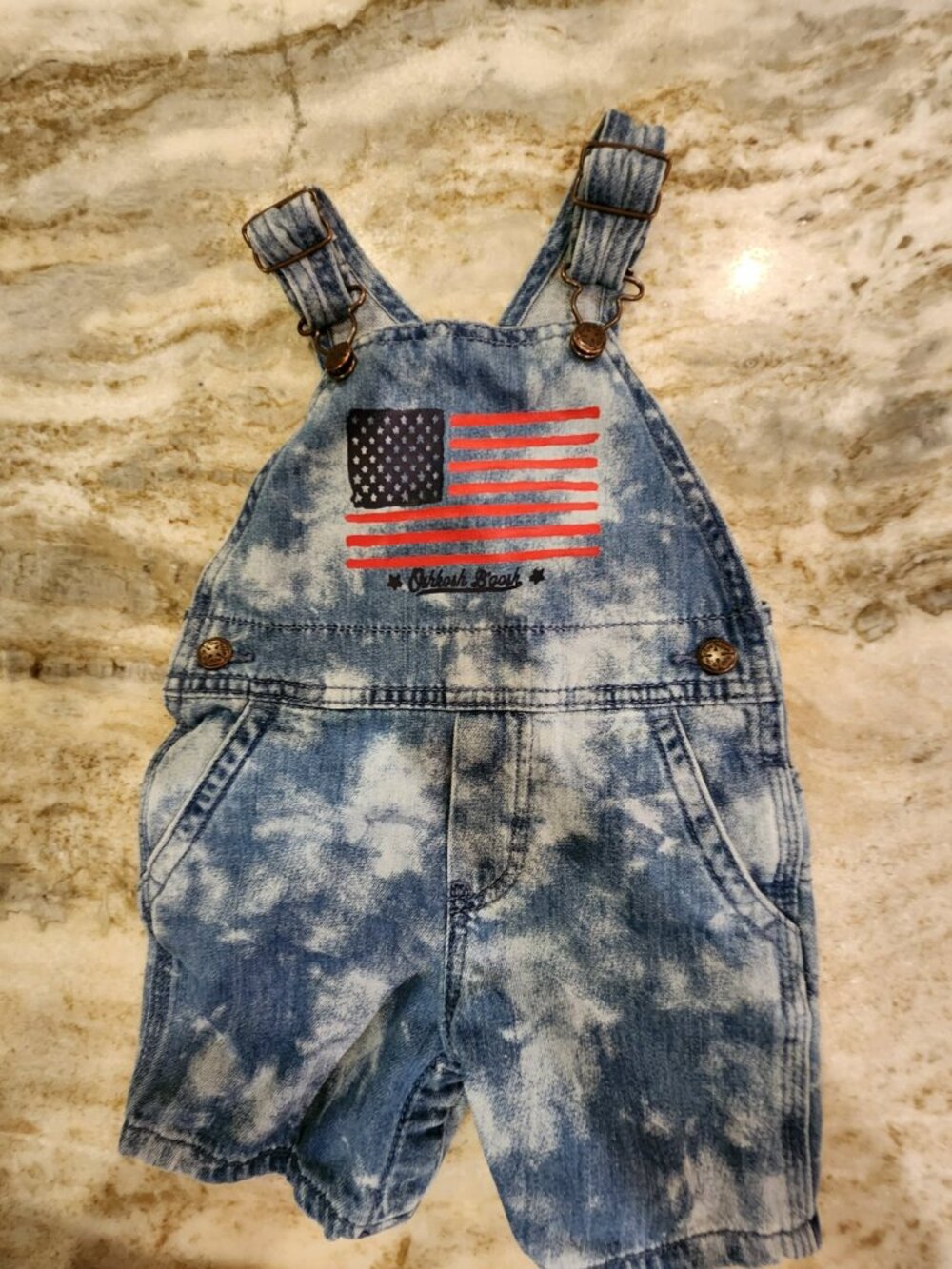 Osh Kosh B'gosh 18 Month Americana distressed overalls